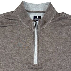 johnnie-O Brown Zip Up Sweater